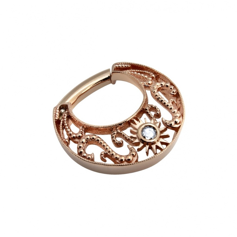 BVLA “Miro” Rose Gold Clicker with Iolite